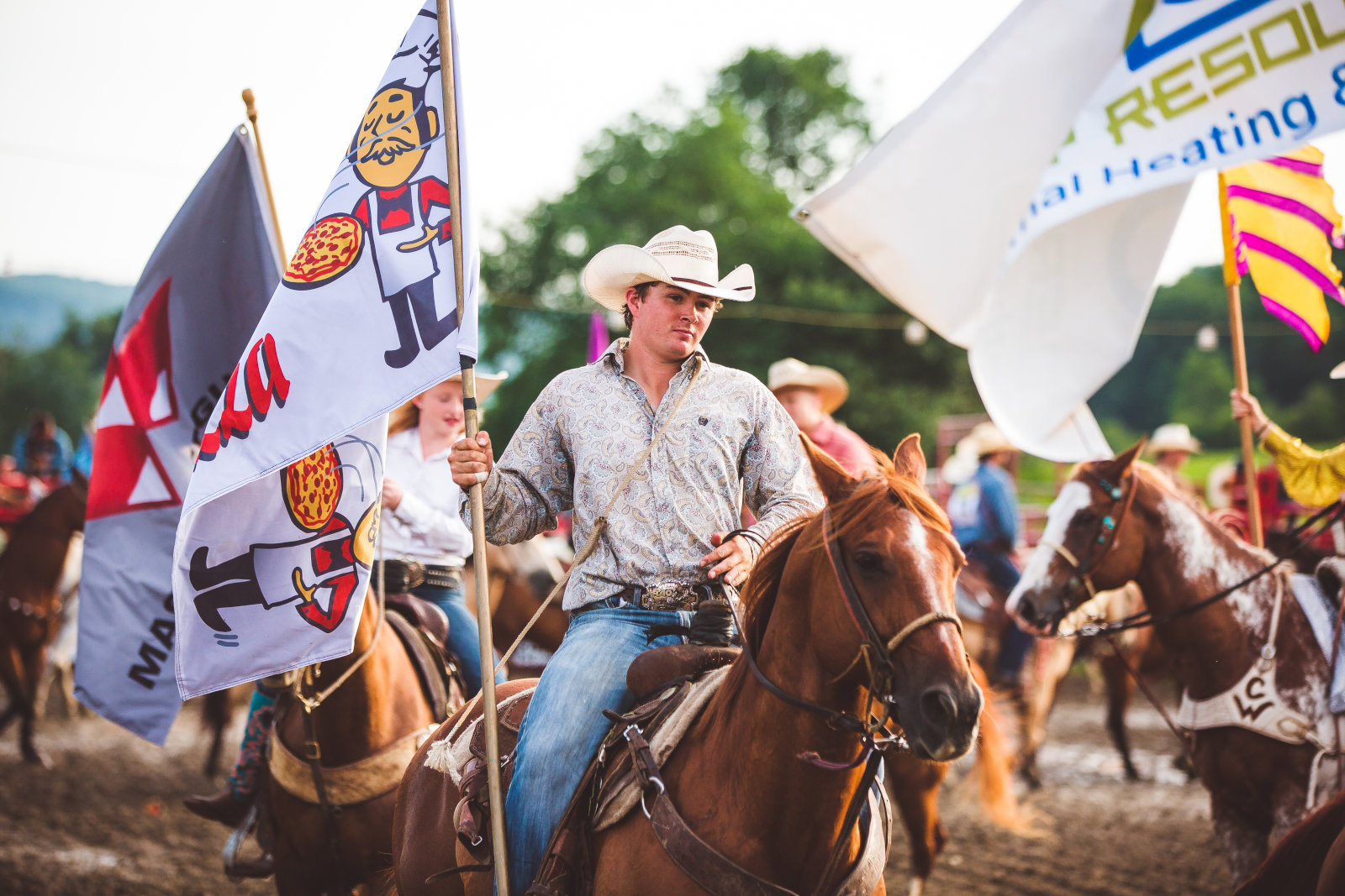 A crowd at the Ellicottville Rodeo in July 2018