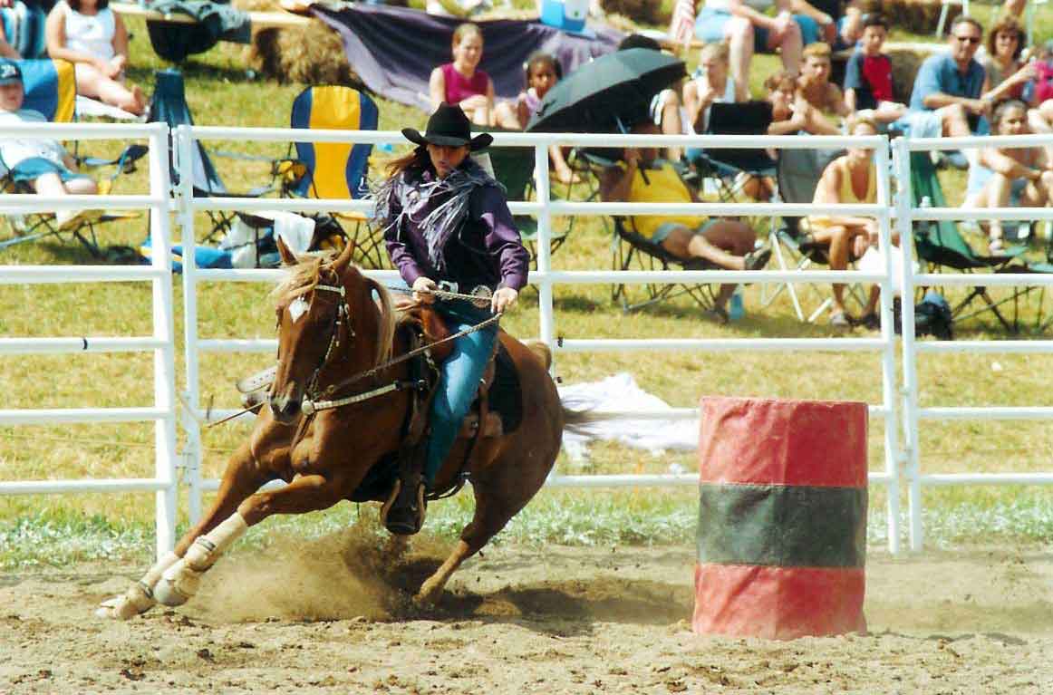 Cowgirls barrel racing at the Ellicottville Rodeo!