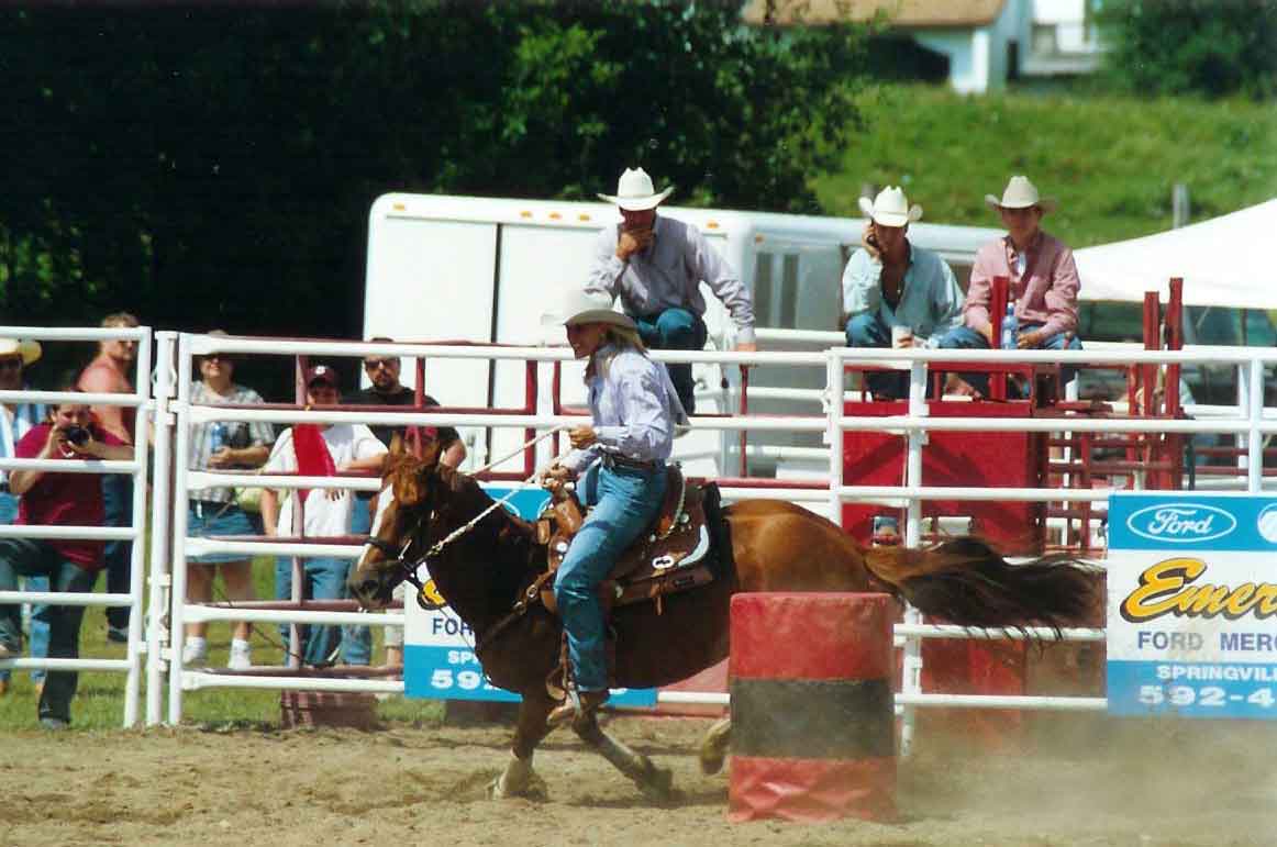 Cowgirls barrel racing at the Ellicottville Rodeo!