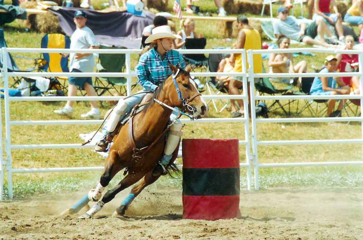 Cowgirls barrel racing at the Ellicottville Rodeo!