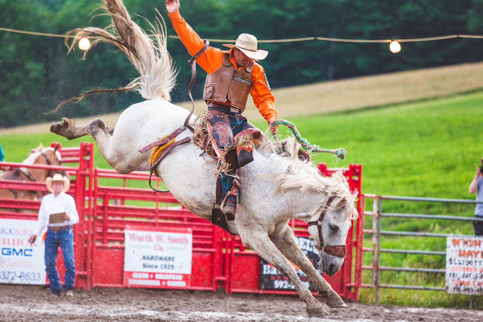 Saddle bronc riding at the Ellicottville Rodeo!